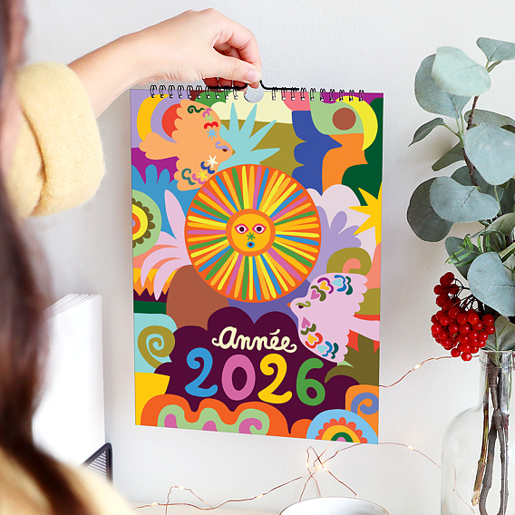 Calendrier famille Cosmic folk - Leona Rose x Popcarte Après 1