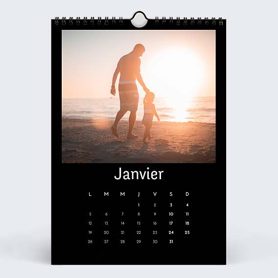 Calendrier famille Multiphotos Noir (26 Photos)