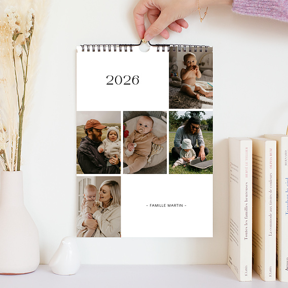 Calendrier famille Photos Rectangles