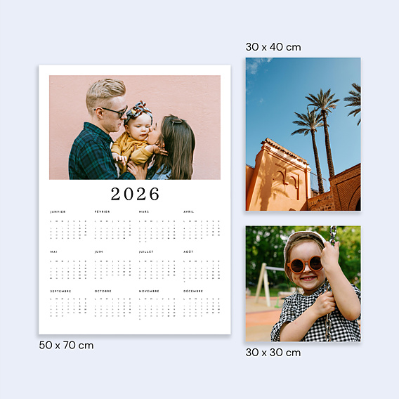 Calendrier famille Poster Epuré