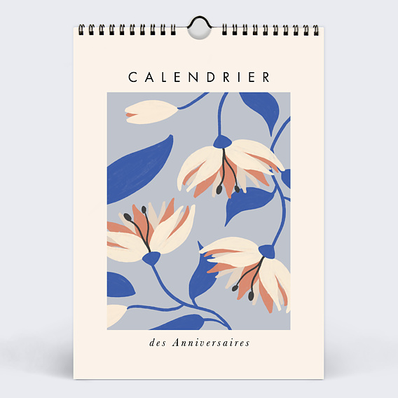 Calendrier famille Fleurs Vintage