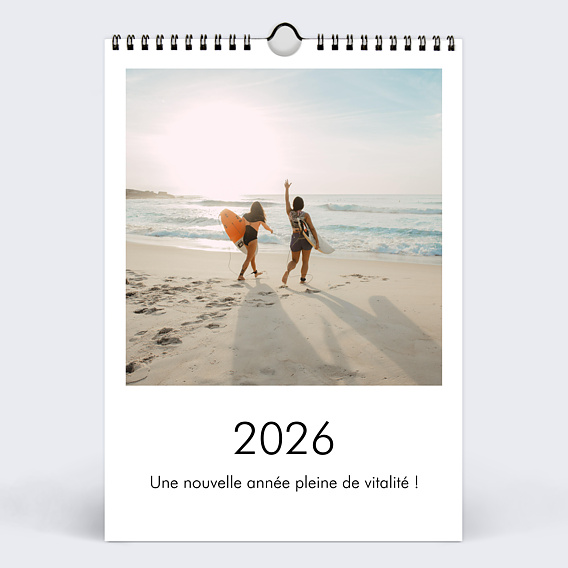 Calendrier famille Photo Simple Blanc (13 Photos)