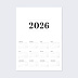 Calendrier famille Poster Minimaliste Année