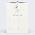 Calendrier famille Fleurs Minimalistes