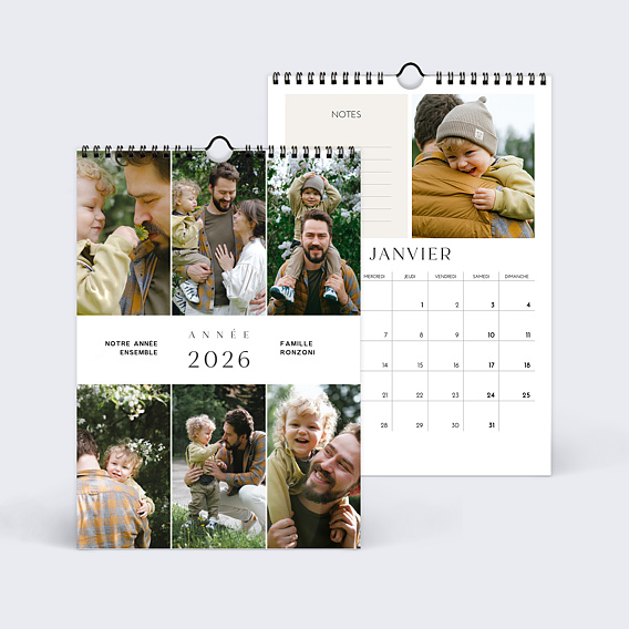 Calendrier famille Editorial Elegant Recto