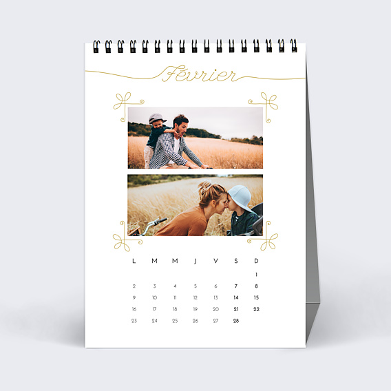 Calendrier famille Typographie Ocre (21 Photos)