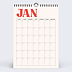 Calendrier photo Organiseur perpétuel coloré Janvier