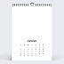 Calendrier photo Modèle 100% personnalisable Janvier