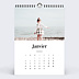 Calendrier photo Photo Mi-Page Blanc (13 Photos) Janvier