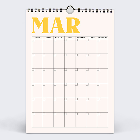 Calendrier famille Organiseur perpétuel coloré