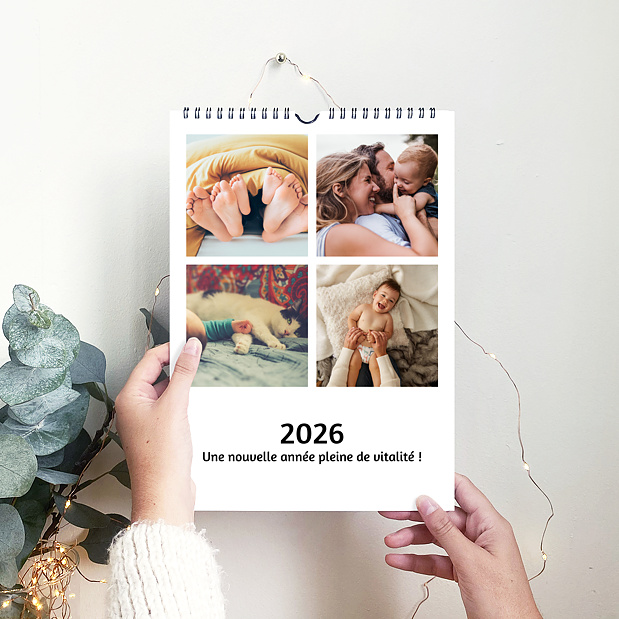 Calendrier Multiphotos Blanc (26 Photos)