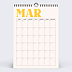 Calendrier photo Organiseur perpétuel coloré Mars