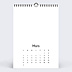 Calendrier photo Modèle 100% personnalisable Mars