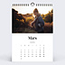 Calendrier photo Photo Mi-Page Blanc (13 Photos) Mars