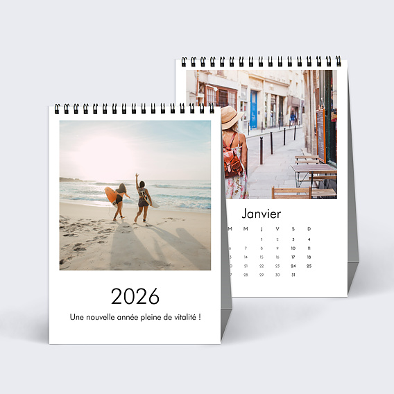 Calendrier famille Photo Simple Blanc (13 Photos)