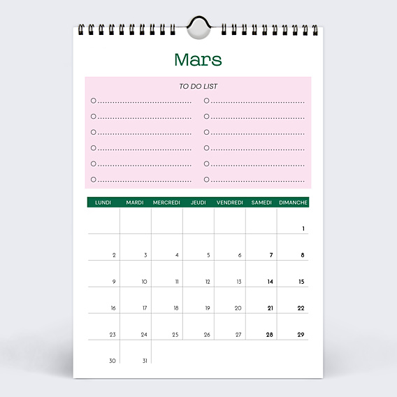 Calendrier famille Color Blocks