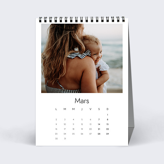 Calendrier famille Photo Simple Blanc (13 Photos)