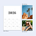 Calendrier famille Poster Minimaliste Année