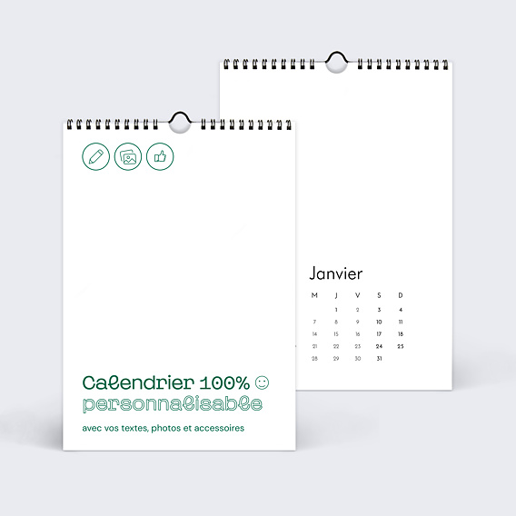 Calendrier famille Modèle 100% personnalisable