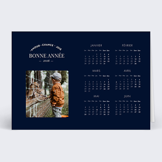 Calendrier famille Jolis Souhaits (3 Photos)