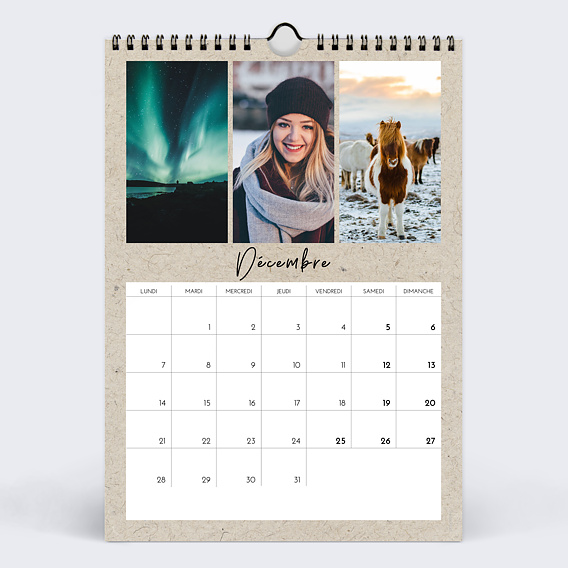 Calendrier famille Chiné (36 Photos) Décembre