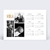 Calendrier famille Jeu Typographique (5 Photos)
