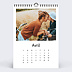 Calendrier photo Multiphotos Blanc (26 Photos) Avril