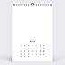 Calendrier photo Modèle 100% personnalisable Avril