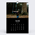 Calendrier photo Photo Mi-Page Noir (13 Photos) Avril