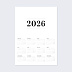 Calendrier famille Poster Minimaliste Année