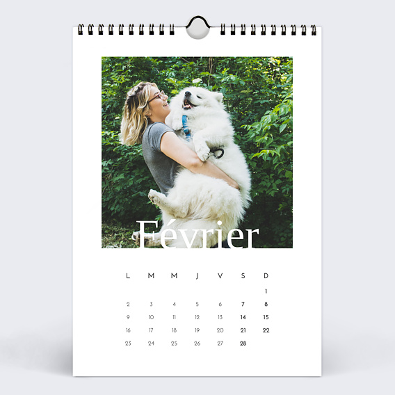 Calendrier famille Typographie Bâton (19 Photos)  Février