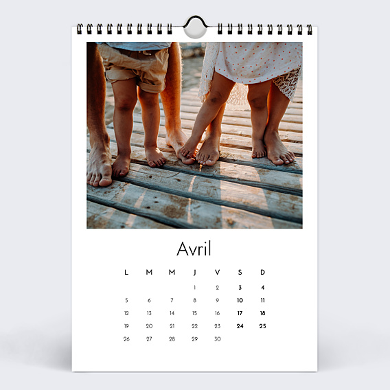 Calendrier famille Photo Simple Blanc (13 Photos)