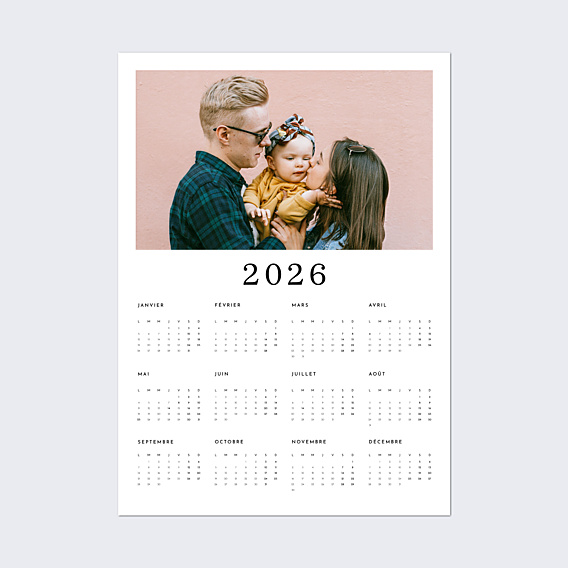 Calendrier famille Poster Epuré