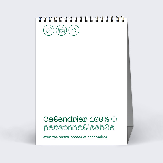 Calendrier photo Modèle 100% personnalisable