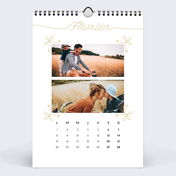 Calendrier famille Typographie Ocre (21 Photos)