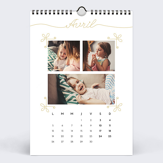 Calendrier famille Typographie Ocre (21 Photos)
