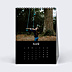 Calendrier famille Photo Mi-Page Noir (13 Photos)