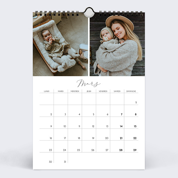 Calendrier famille Petits Polaroids Mars