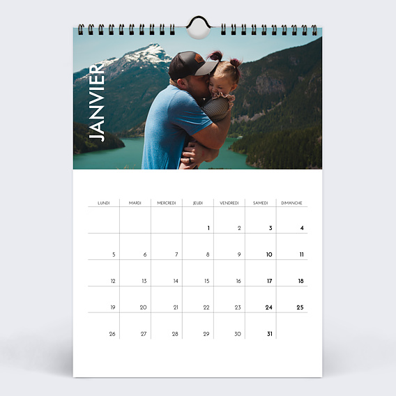 Calendrier famille Bandeau Photos Janvier