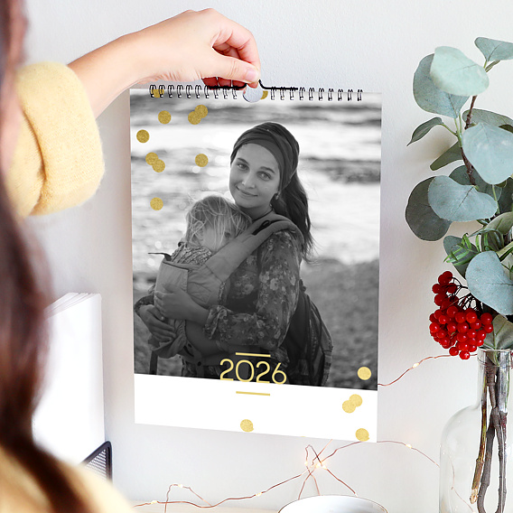 Calendrier famille Graphique Chic (13 Photos)