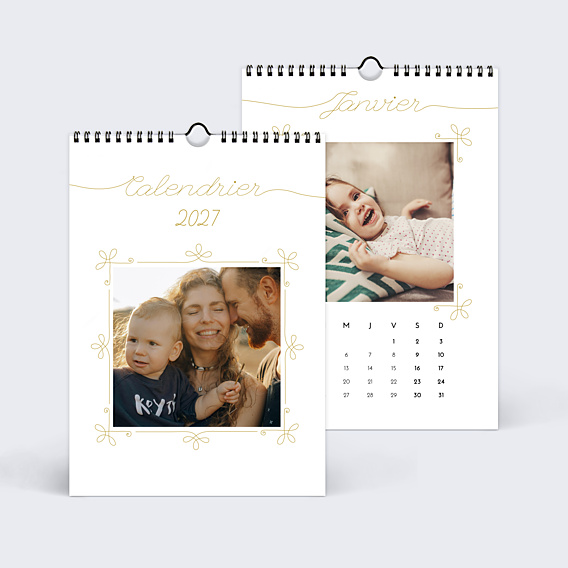 Calendrier famille Typographie Ocre (21 Photos)