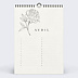 Calendrier famille Fleurs Minimalistes