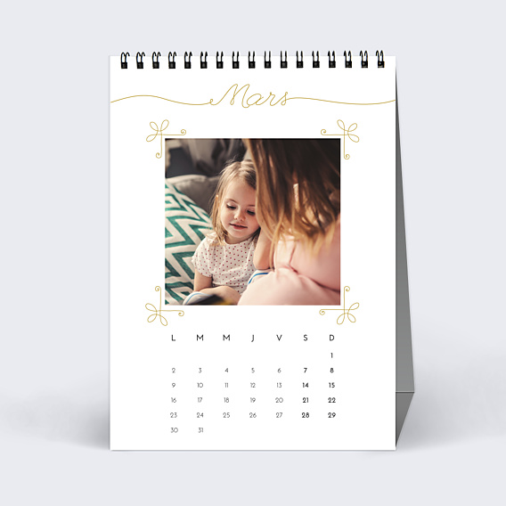 Calendrier famille Typographie Ocre (21 Photos)
