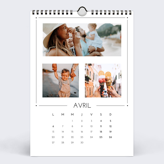 Calendrier famille Design (23 Photos) Avril