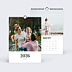 Calendrier famille Photo Mi-Page Blanc (13 Photos)