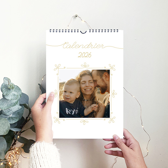 Calendrier famille Typographie Ocre (21 Photos)