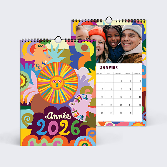 Calendrier famille Cosmic folk - Leona Rose x Popcarte