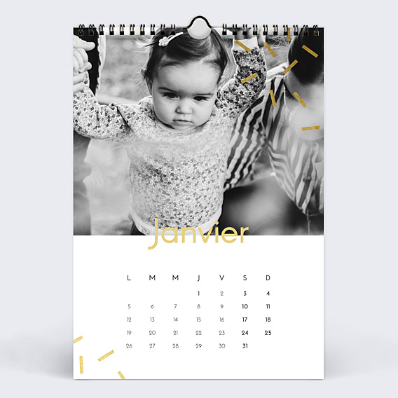 Calendrier famille Graphique Chic (13 Photos)