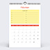Calendrier famille Color Blocks