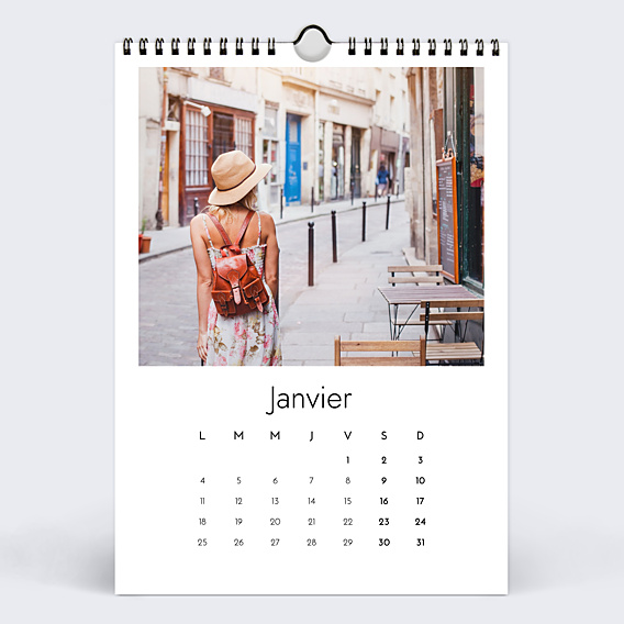 Calendrier famille Photo Simple Blanc (13 Photos)